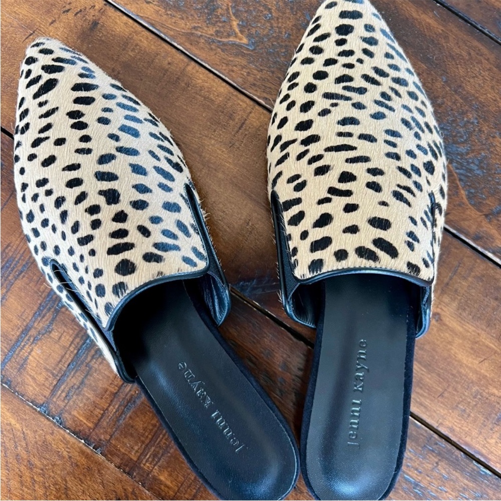 Jenni Kayne Brown and Black Mules Elegant Loafer Style - Picture 6 of 8